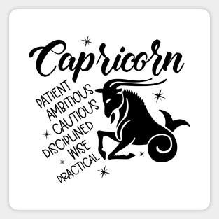 Capricorn Zodiac Sign Positive Personality Traits Magnet